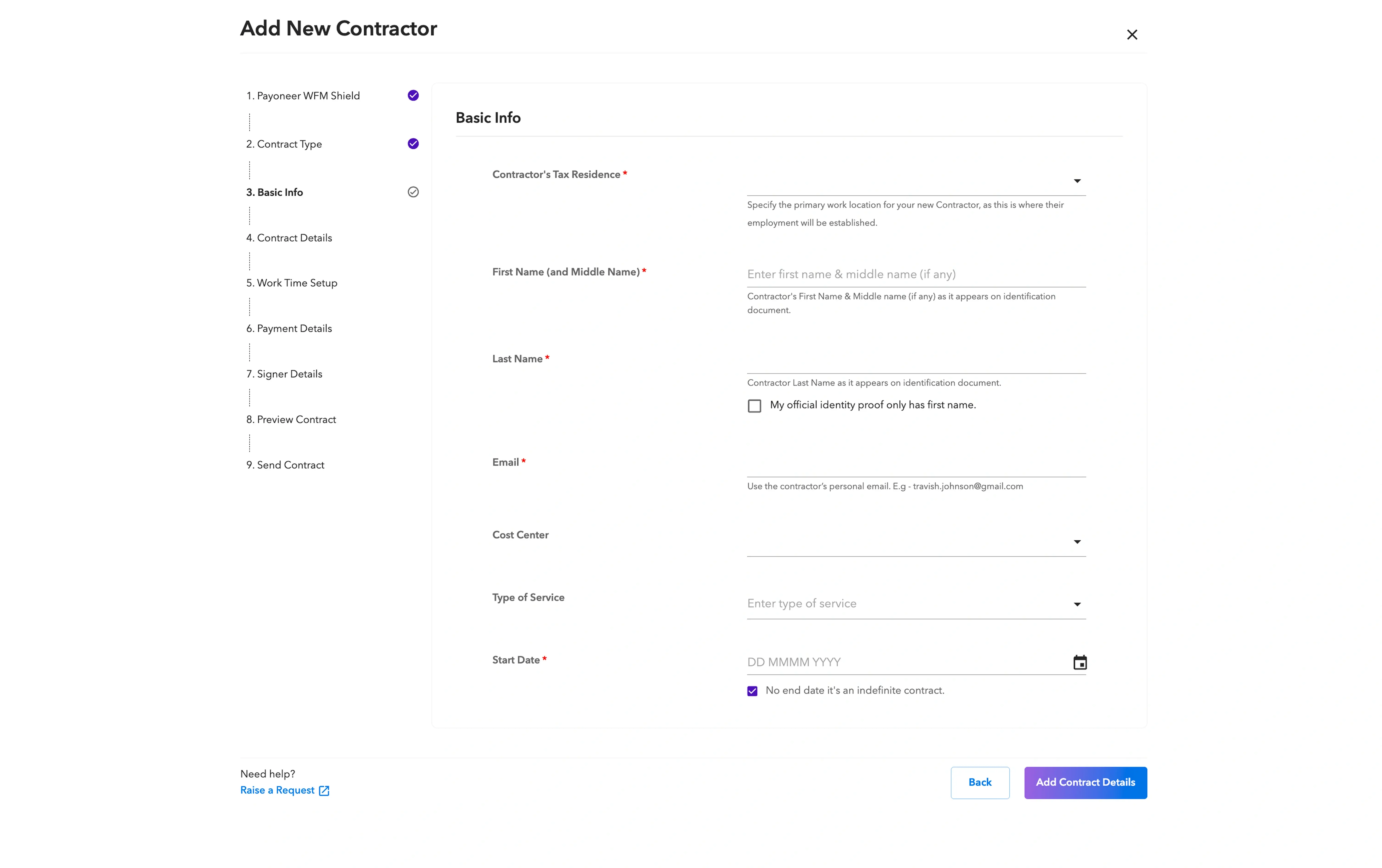 basic identification details