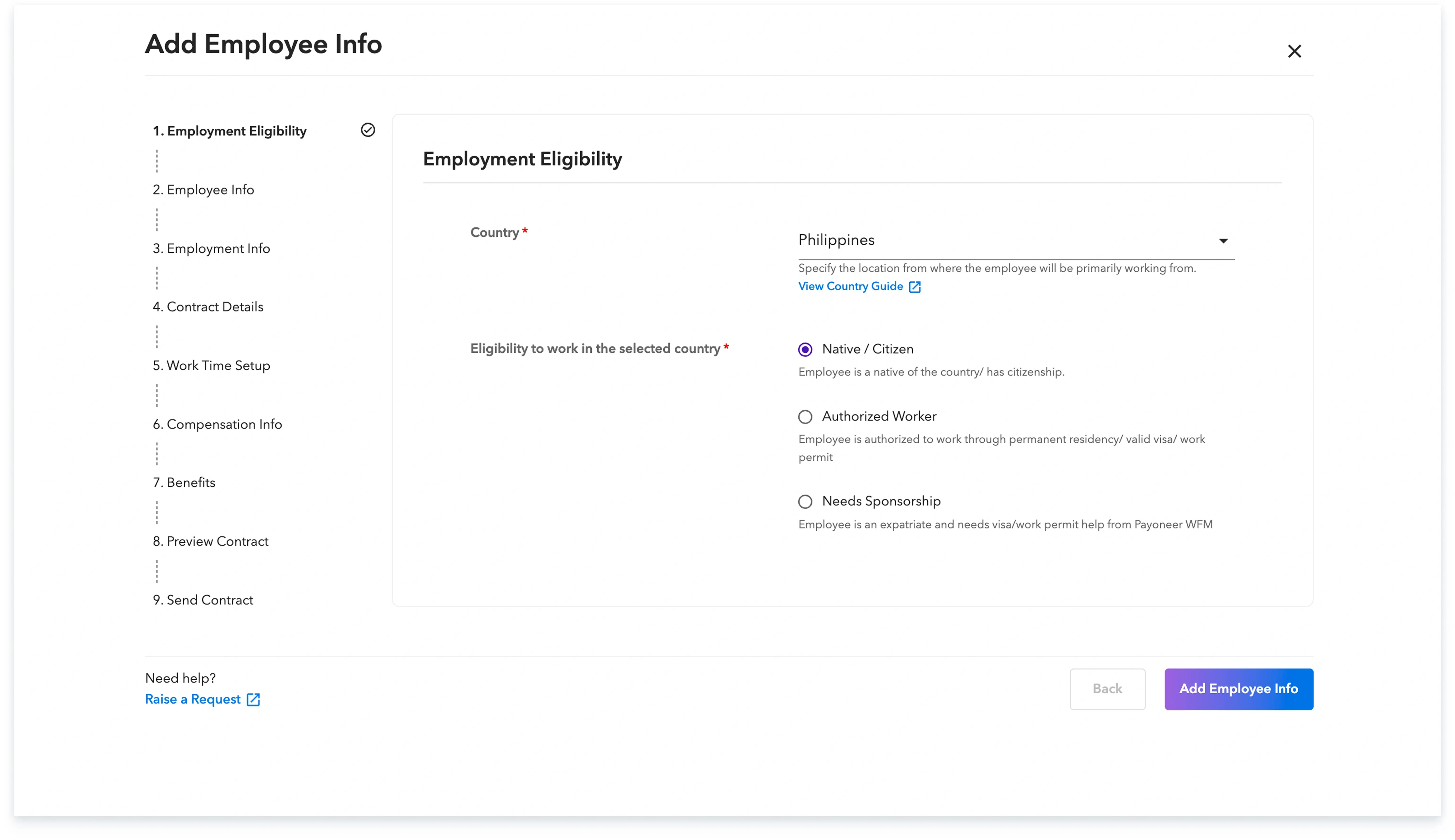 employment eligibility