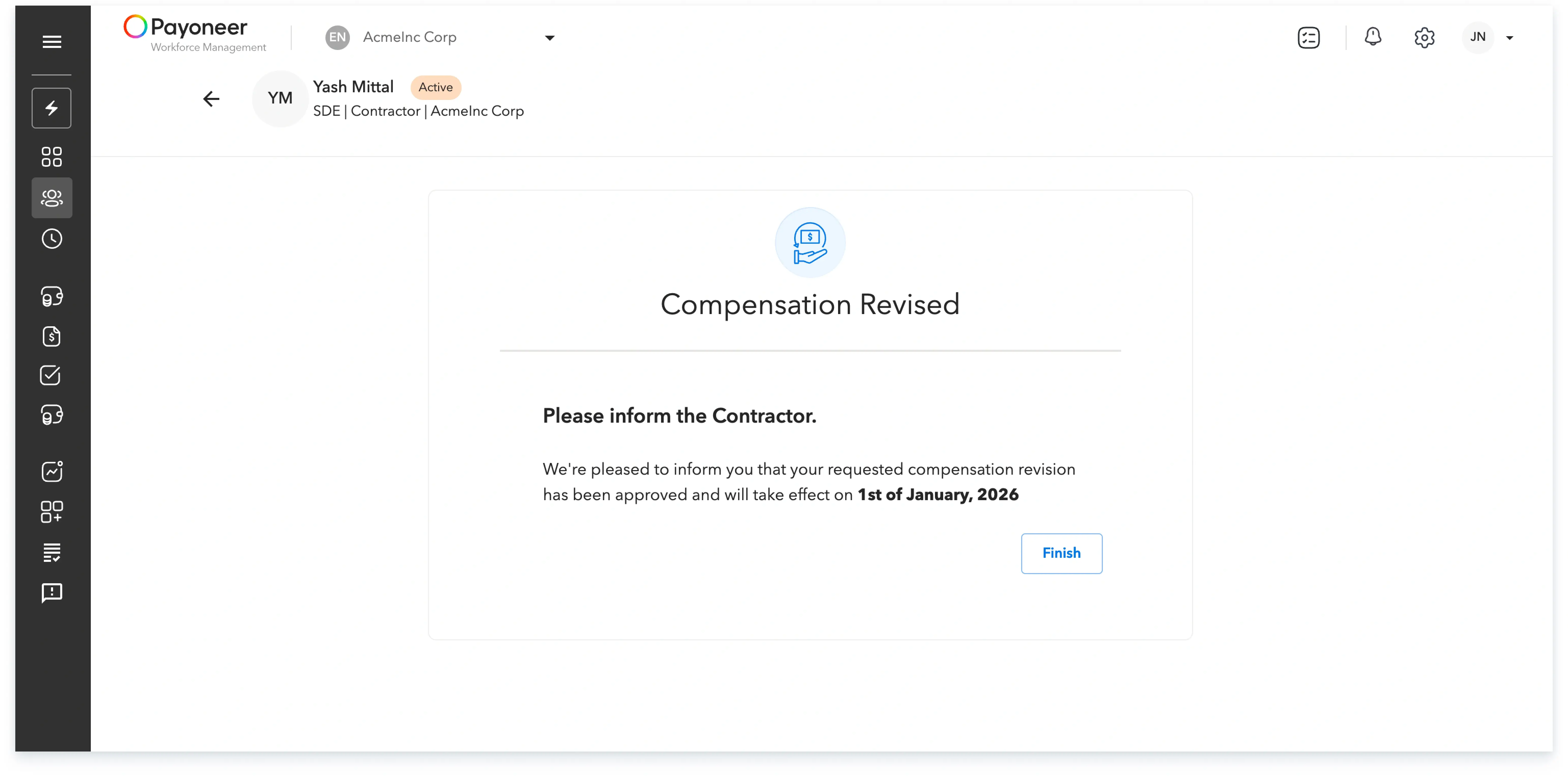 email notification has been sent