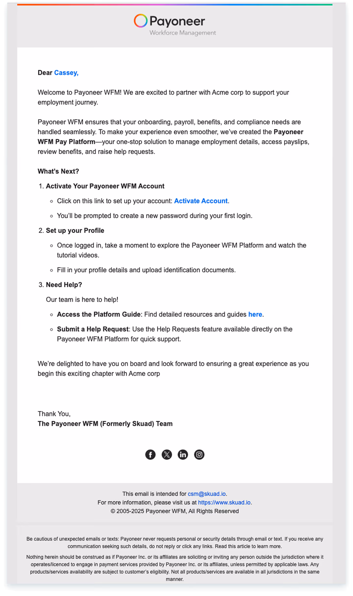 WFM Get Started