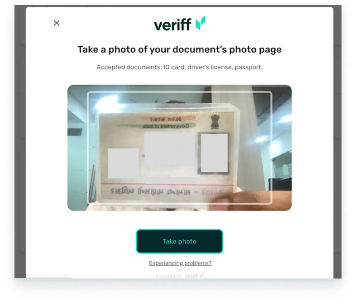 government-issued ID proof