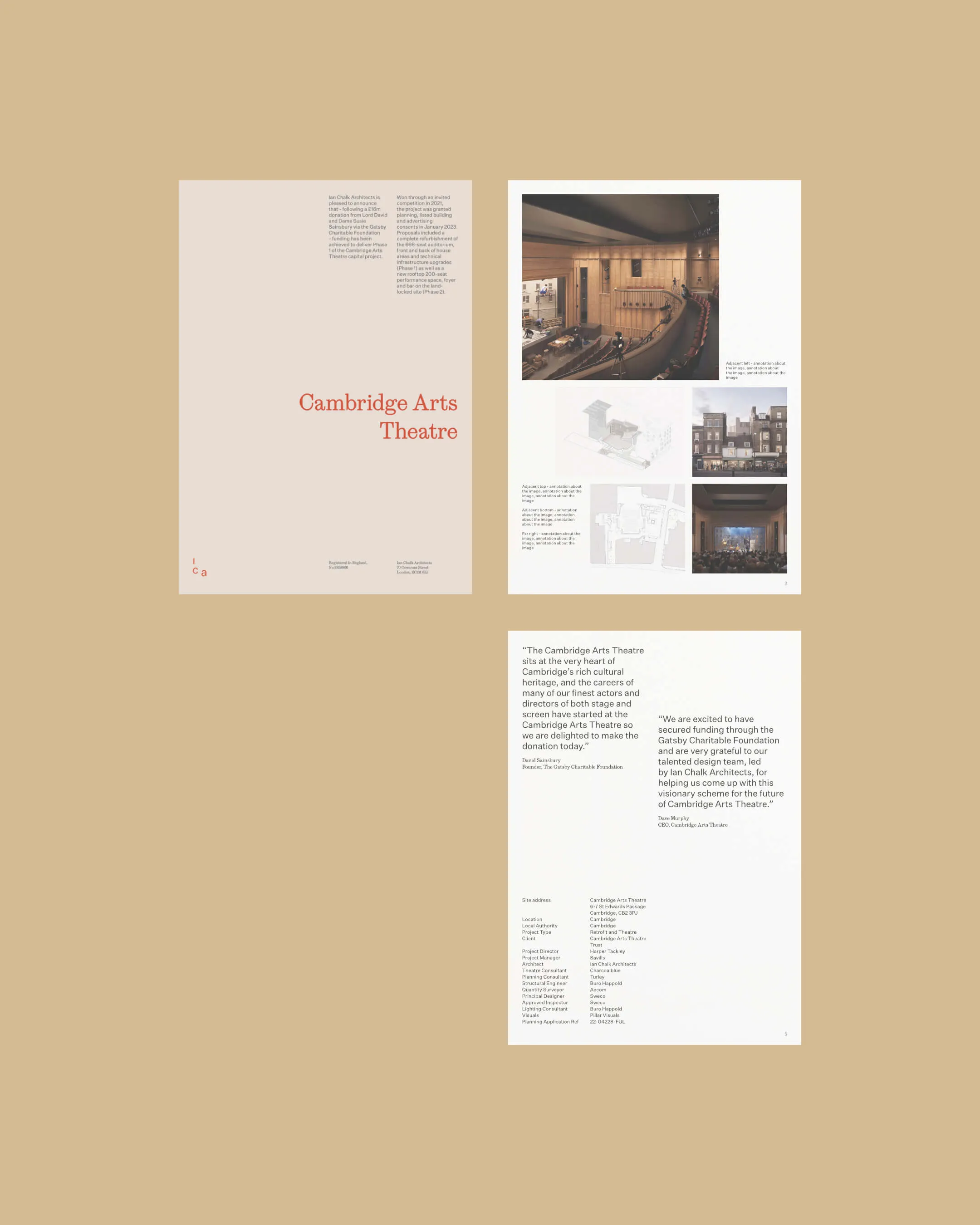 Press release template designed for Ian Chalk Architects, focused on project-specific narratives.
