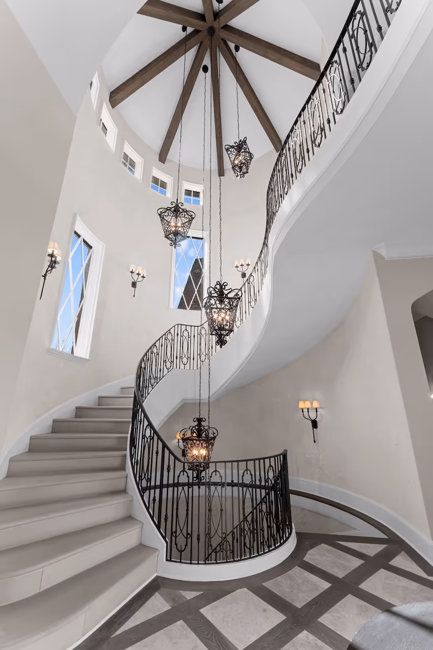 luxury staircase Grand Lac Chateau