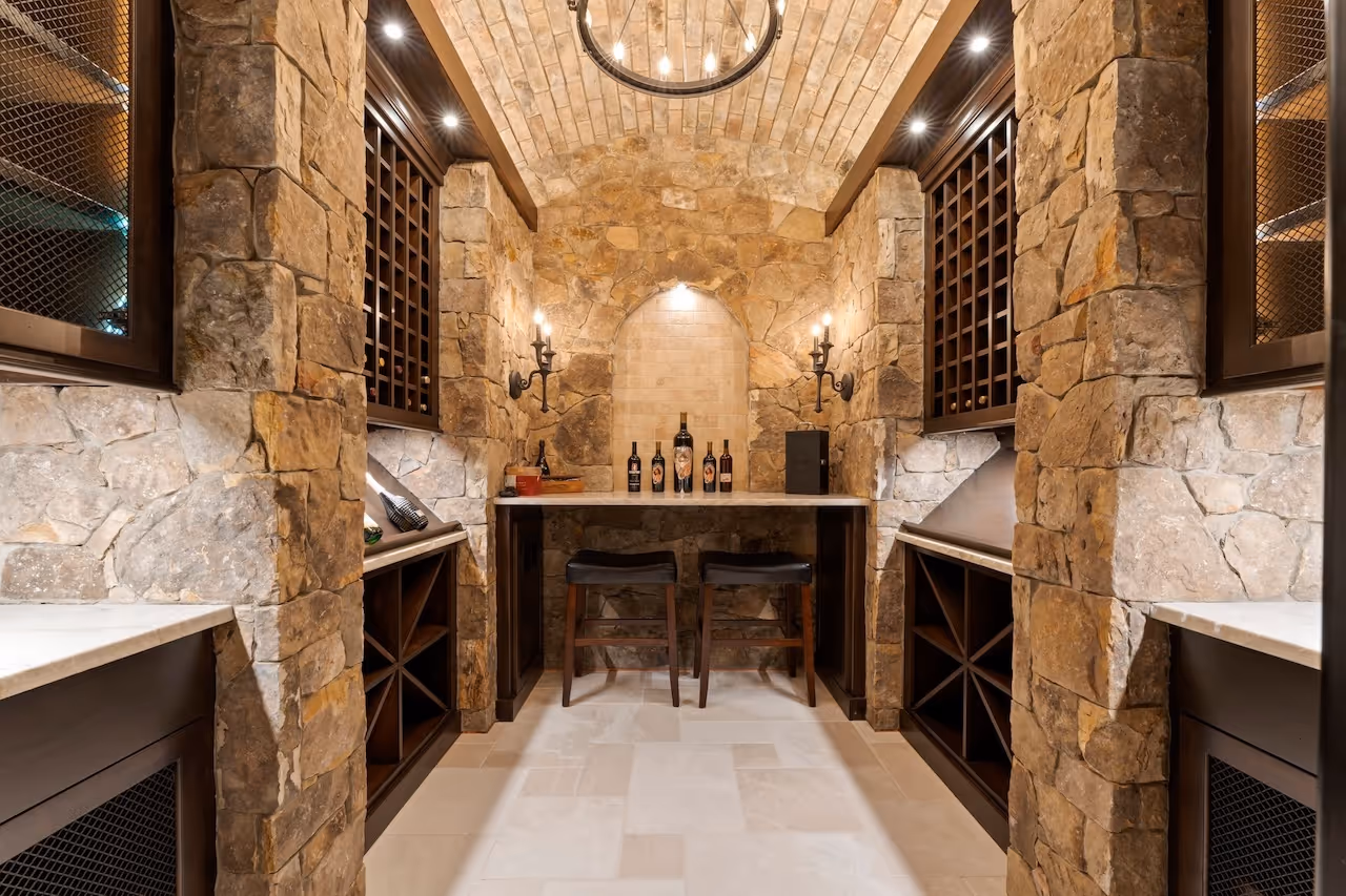 modern wine cellar Grand Lac Chateau