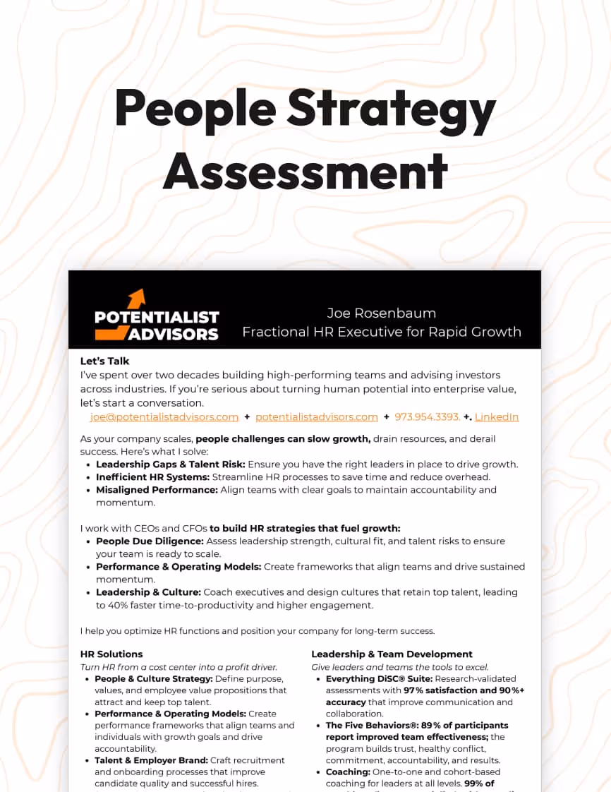 People Strategy Assessment