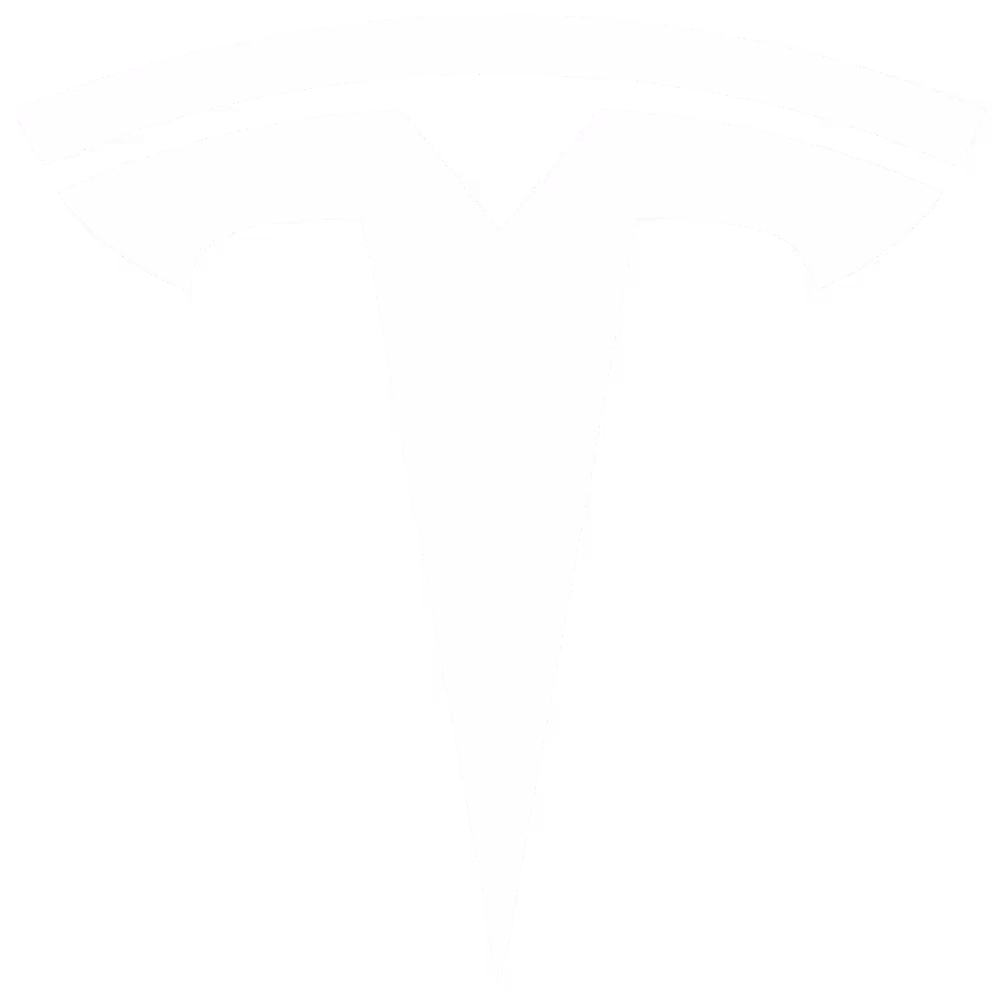 Tesla company logo featuring a stylized white T on a black background.
