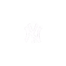 Black and white logo of the New York Yankees interlocking NY letters.