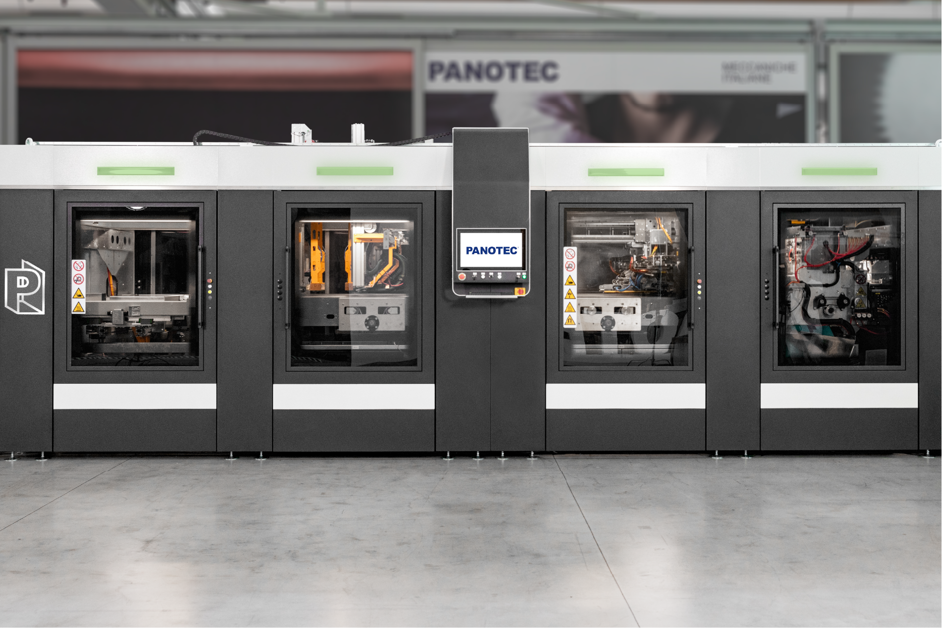 Panotec Opera Verpackungslinie abgebildet in einer modernen Produktionshalle