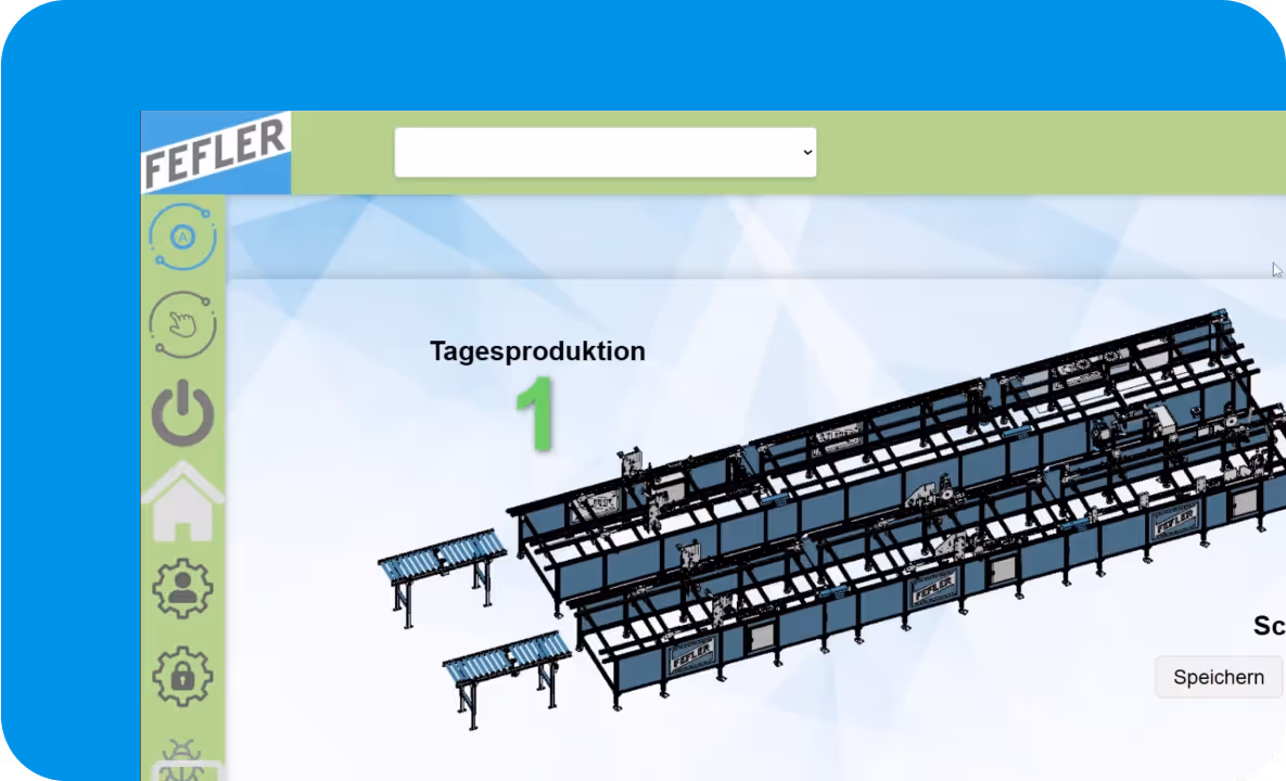 Screenshot der hauseigenen Fefler Visualisierung