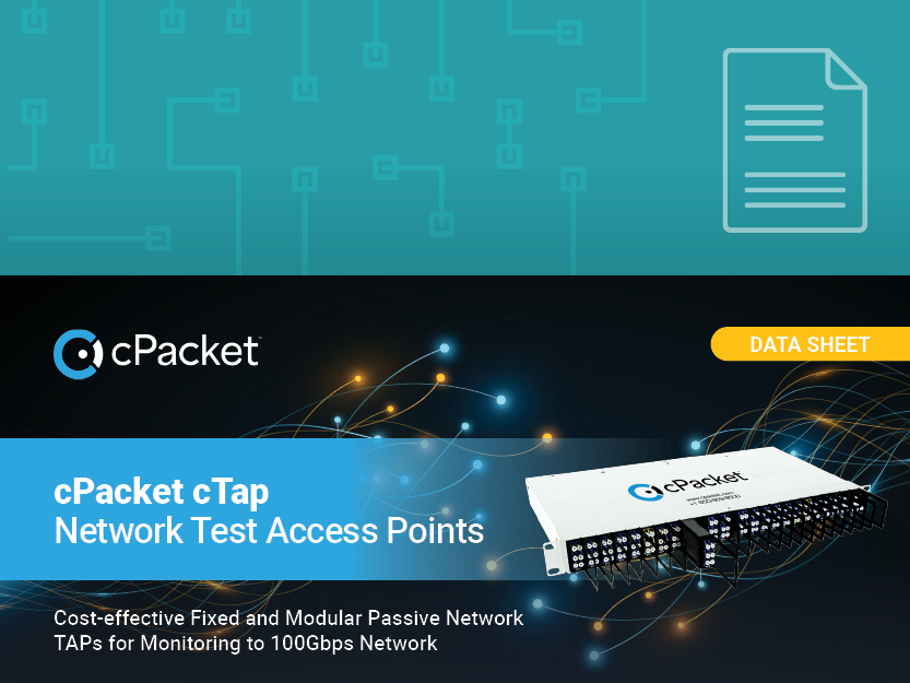cTap® Series Network Tap Products – Data Sheet