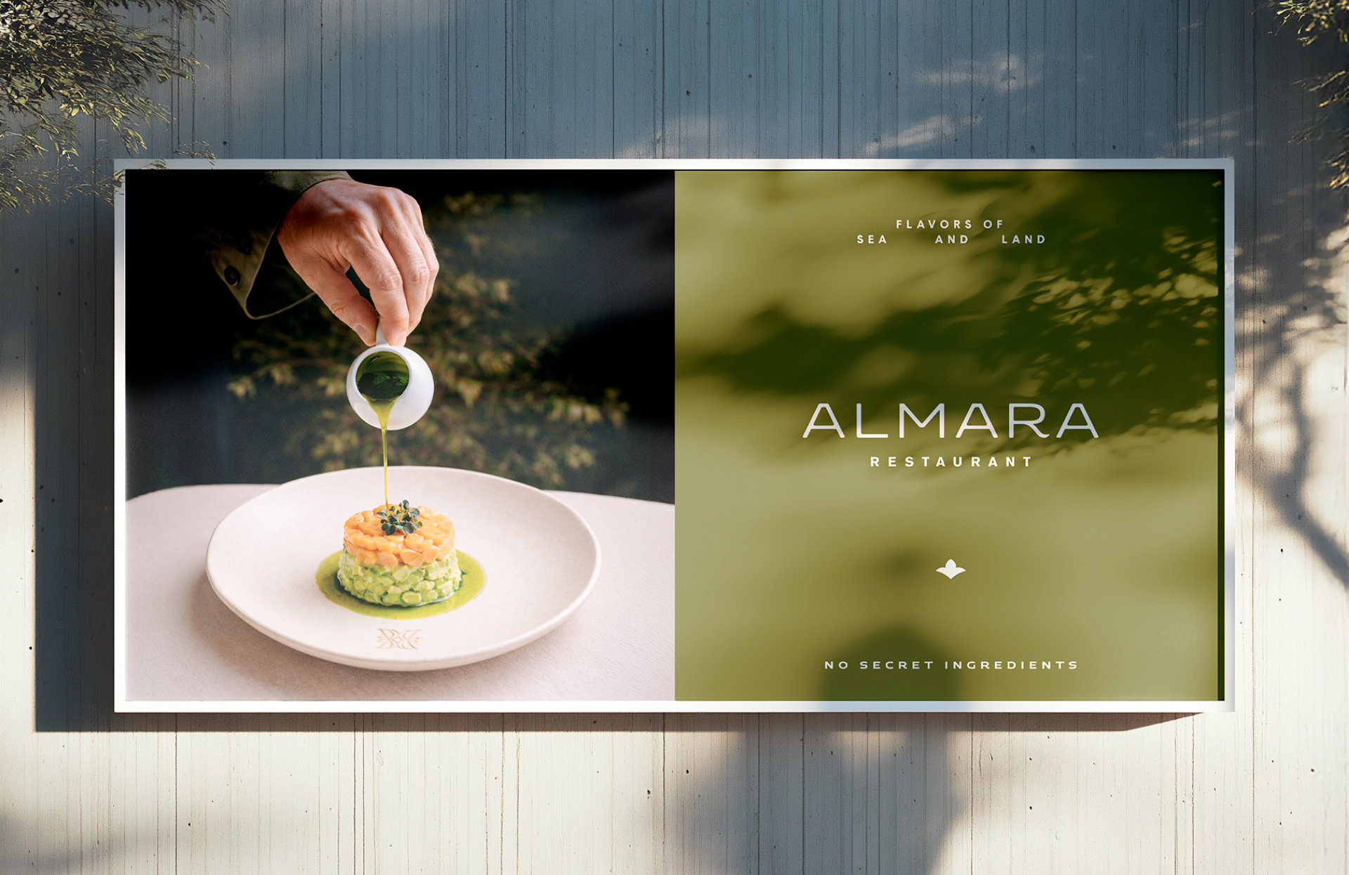 Almara restaurant branding billboard advertisement