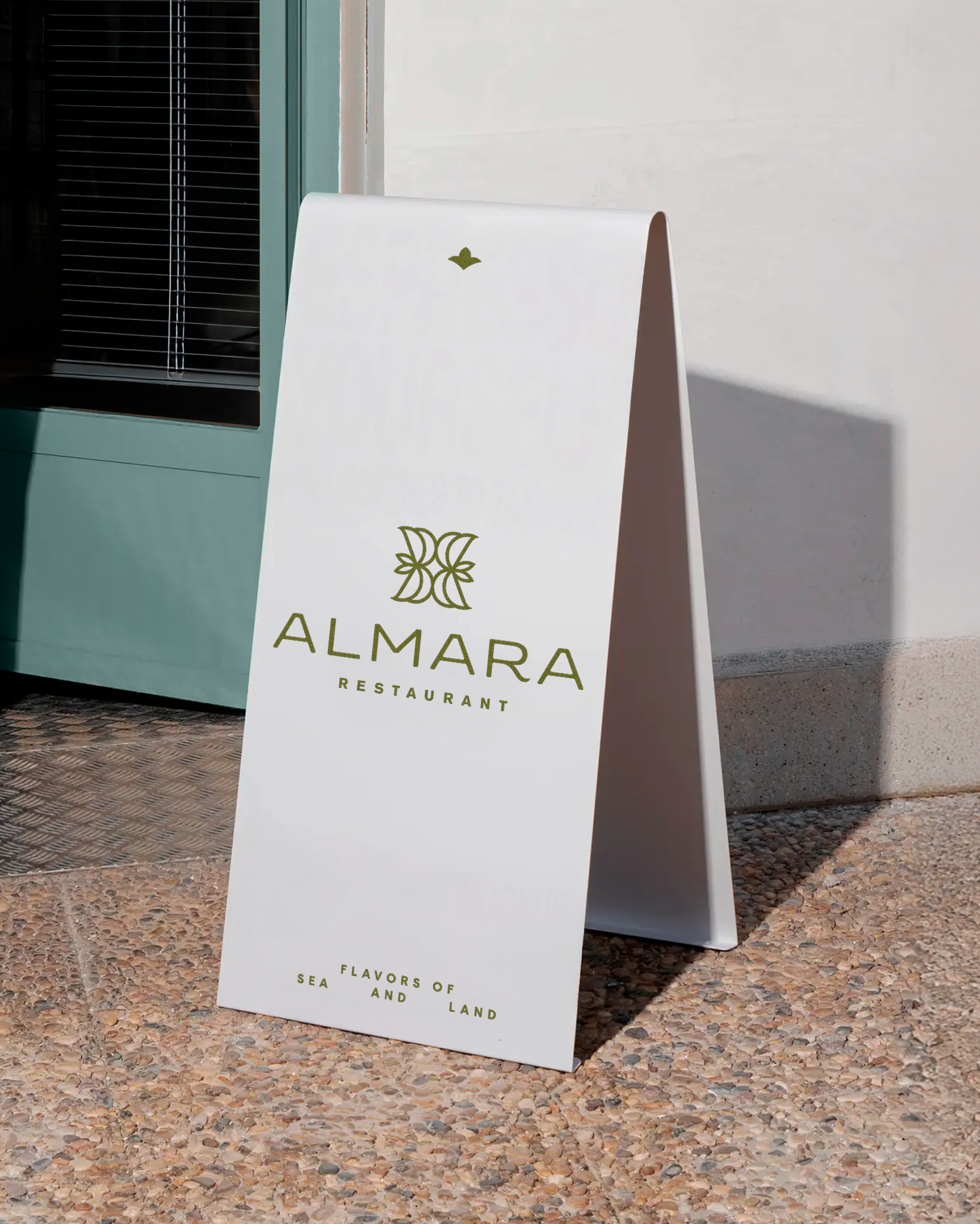 Almara restaurant branding color palette