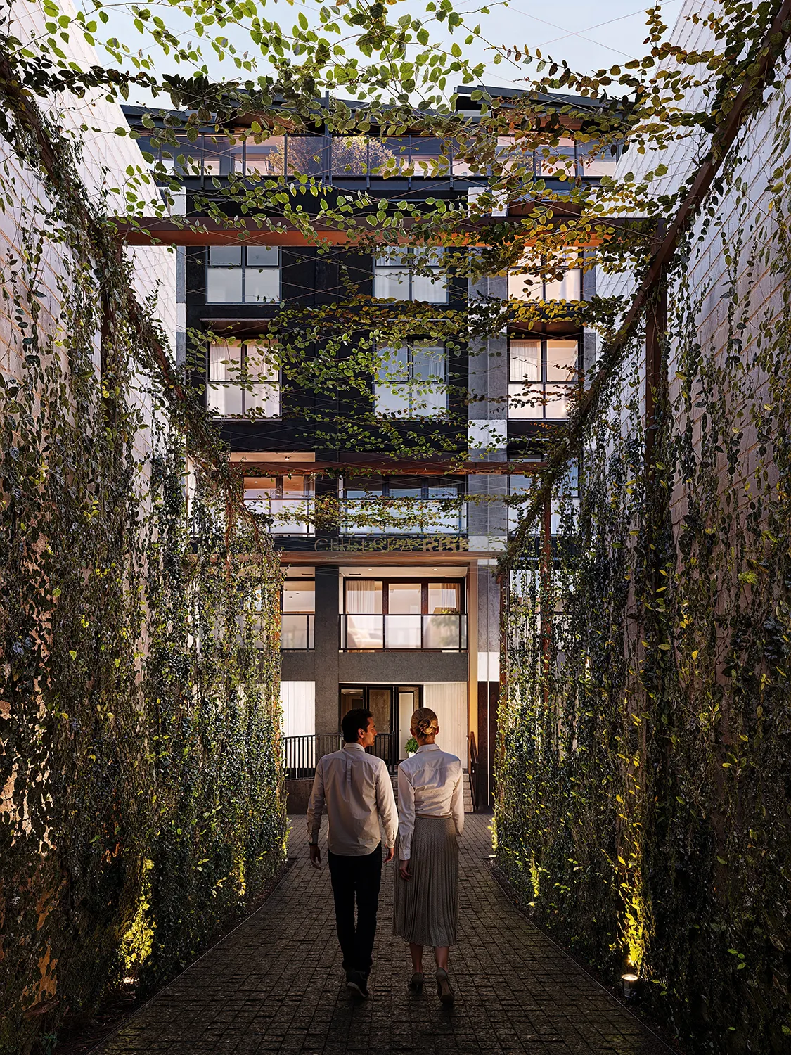 Entrance walkway from Mokoia Road