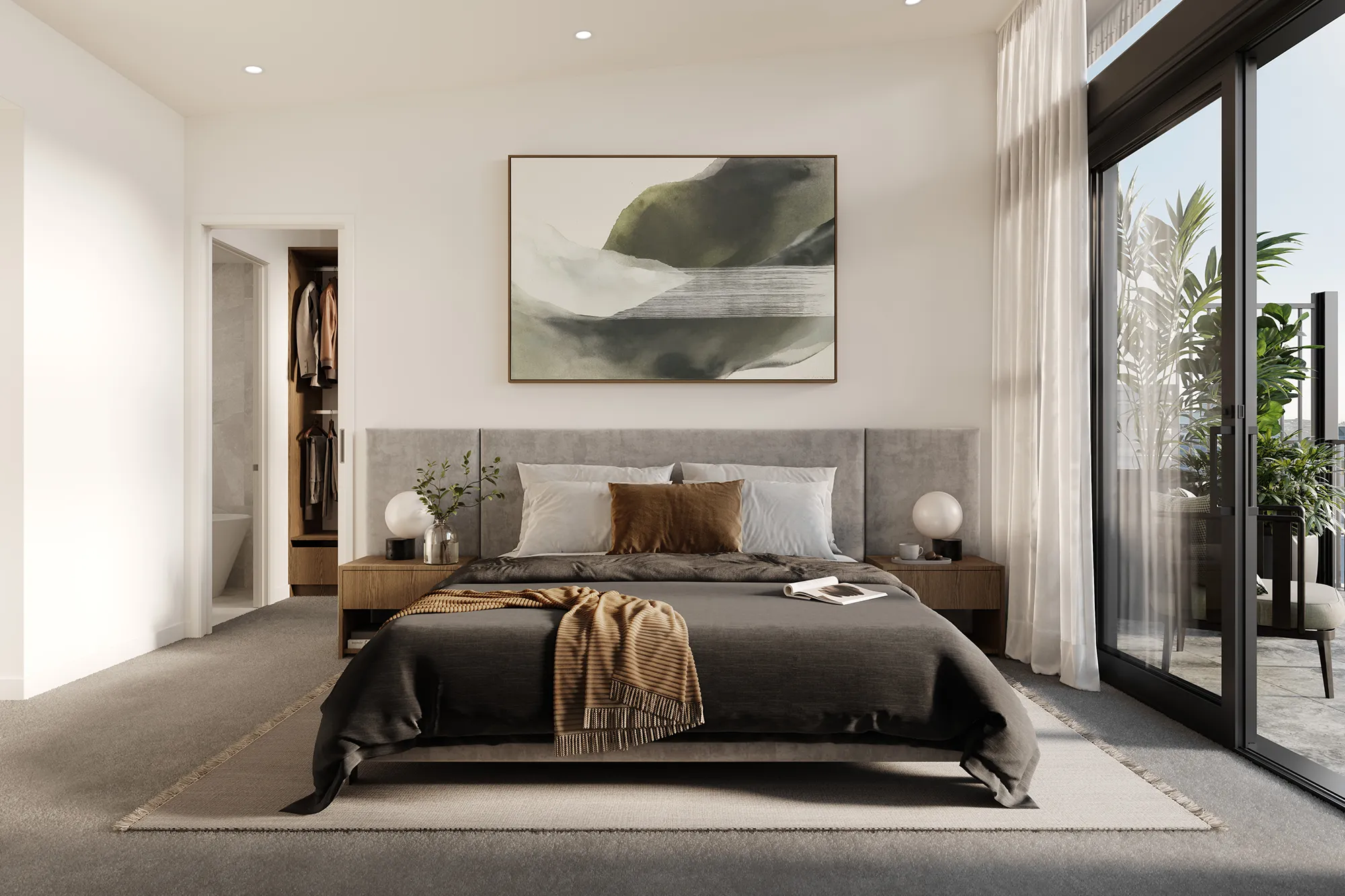 Penthouse bedroom