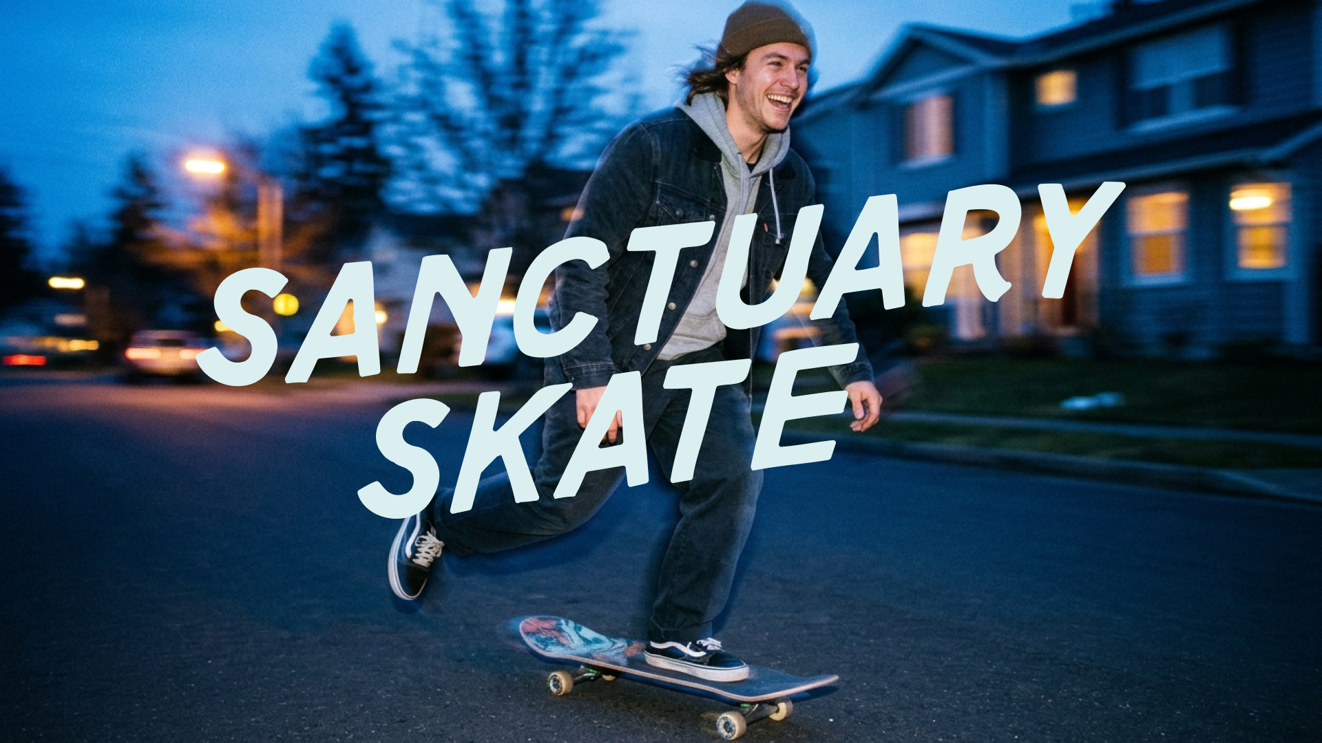 Sanctuary Skate logo and photo