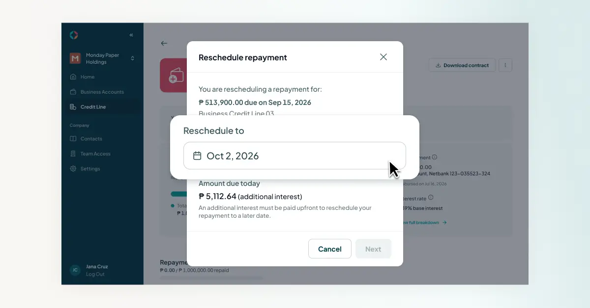 reschedule your loan online with first circle account