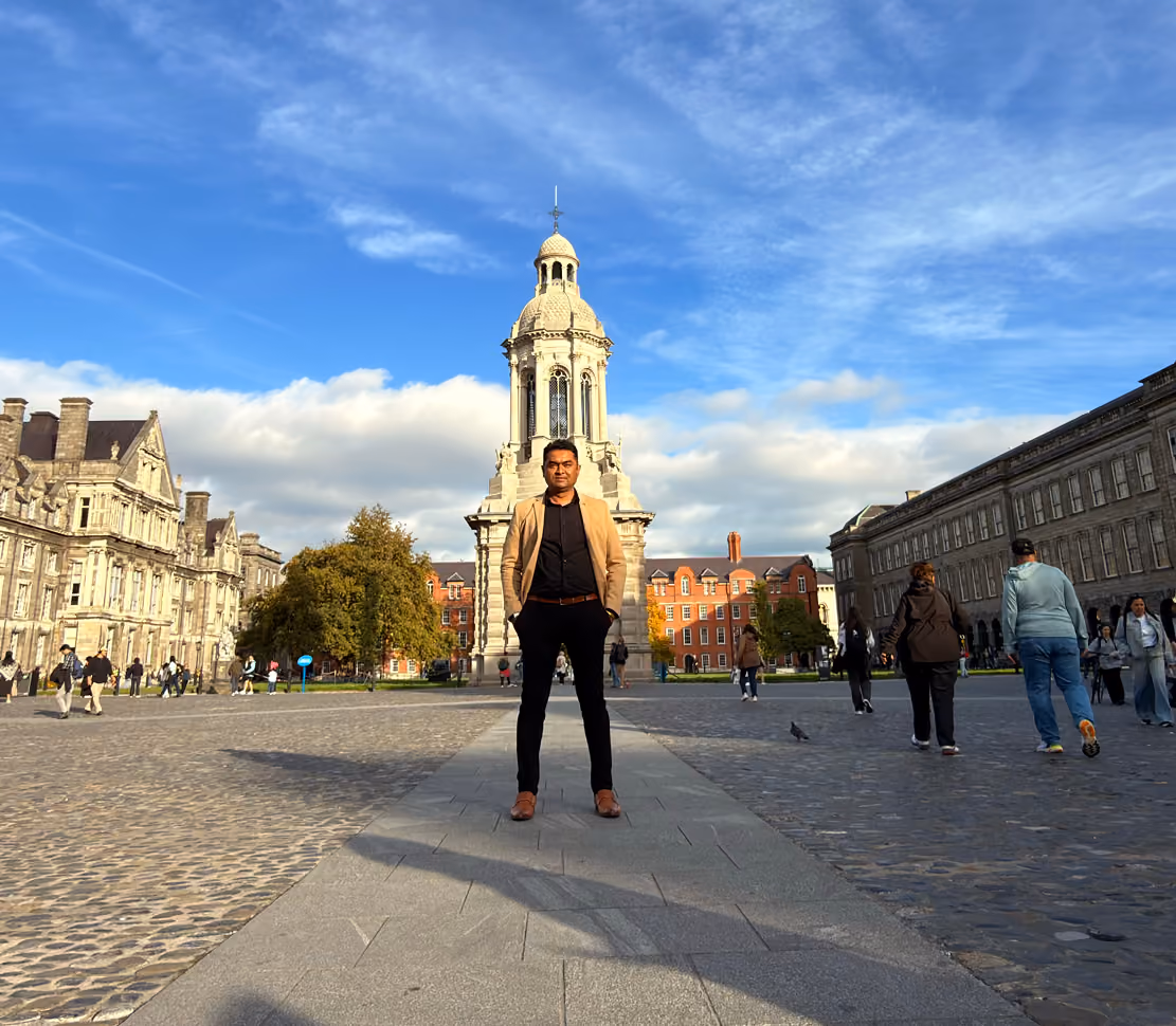 Amar Gujar at Trinity College Dublin, Ireland