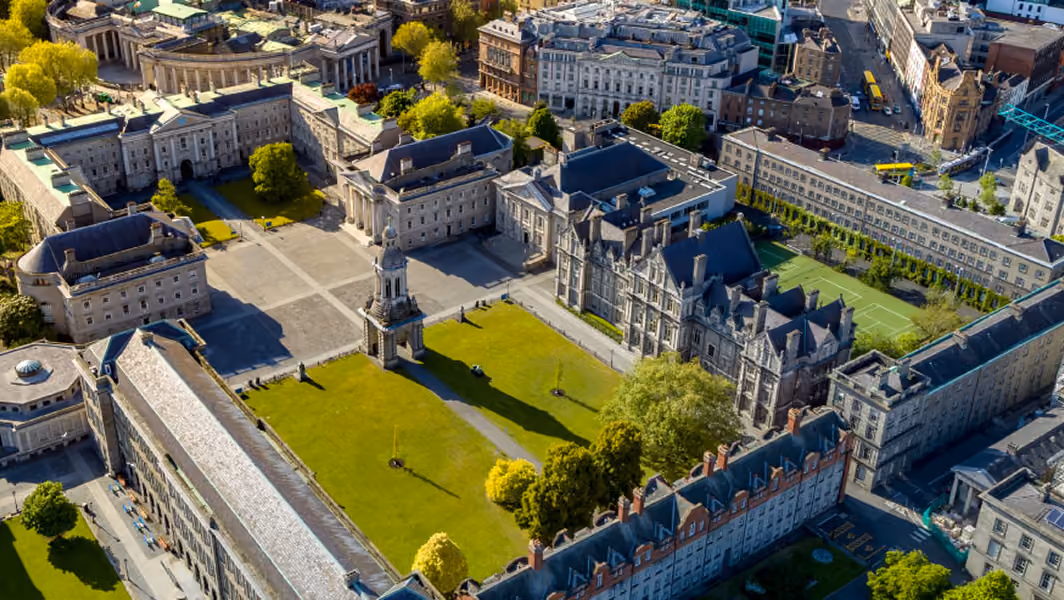 Trinity College Dublin aerial view