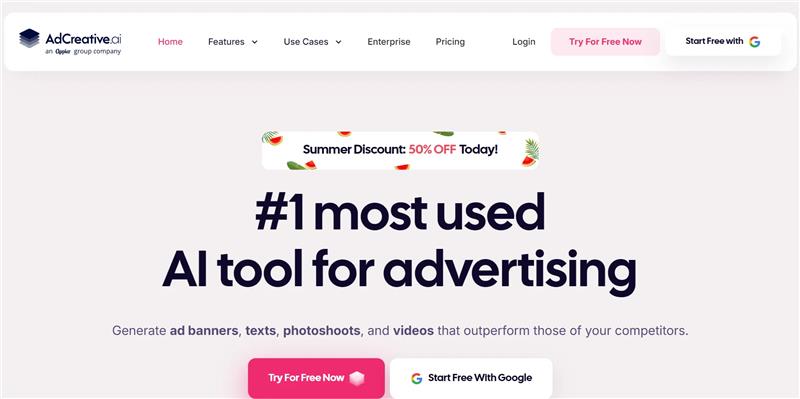 AdCreative Homepage image,