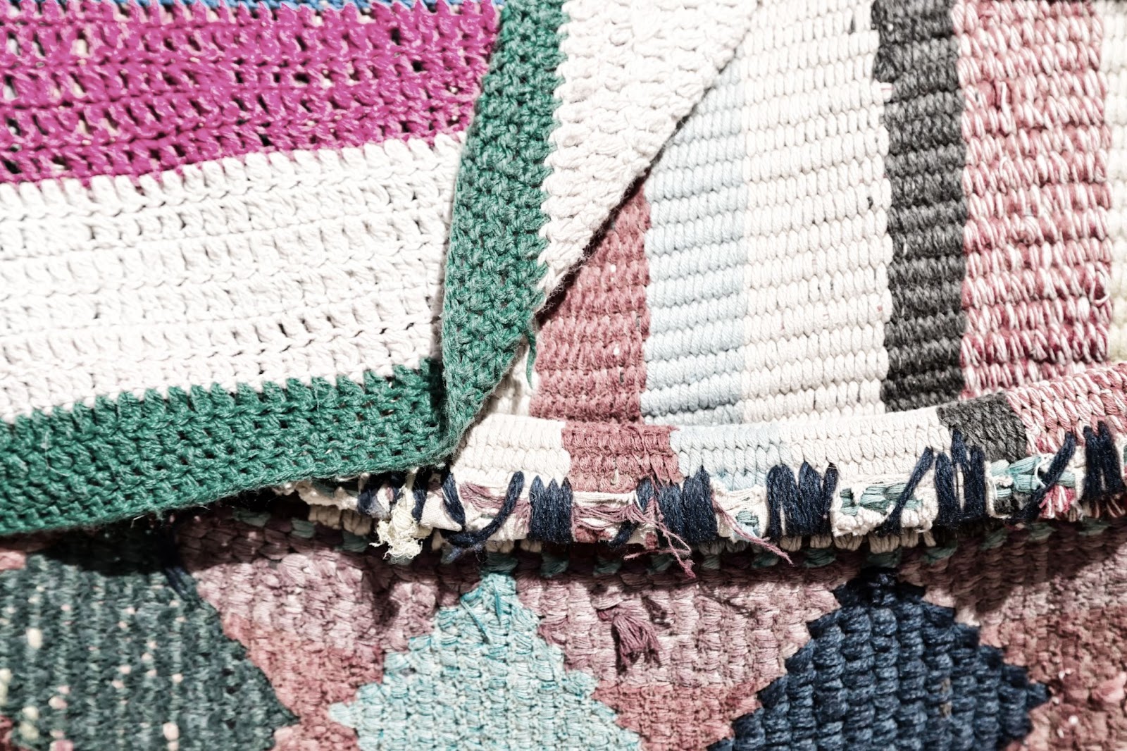 Hand-knotted rugs in various colors
