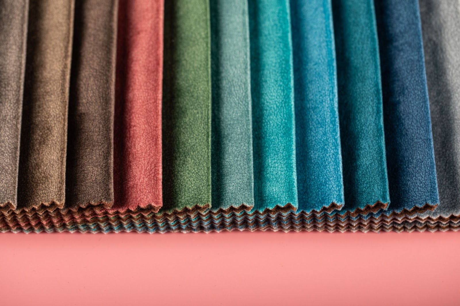 Carpet color samples in different colors