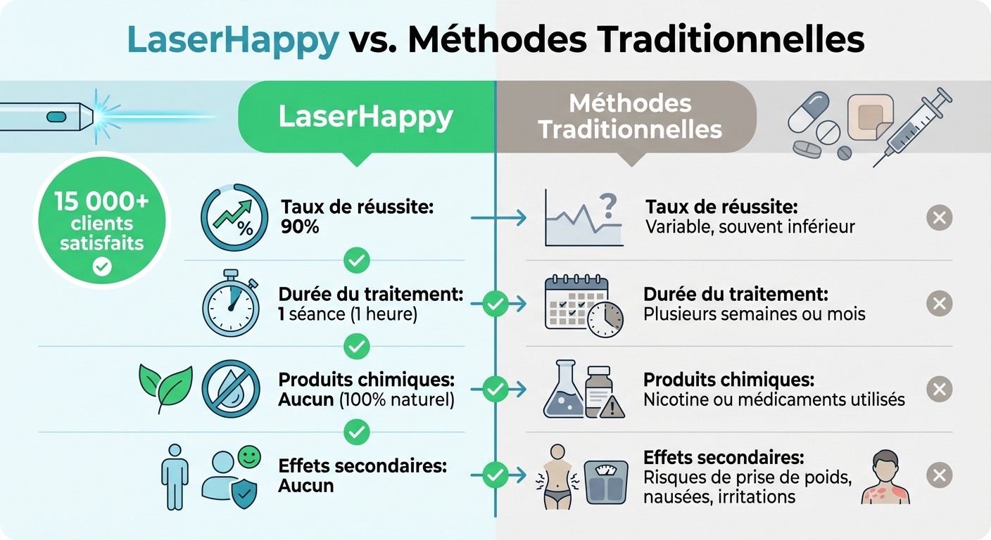LaserHappy vs méthodes traditionnelles de sevrage du cannabis