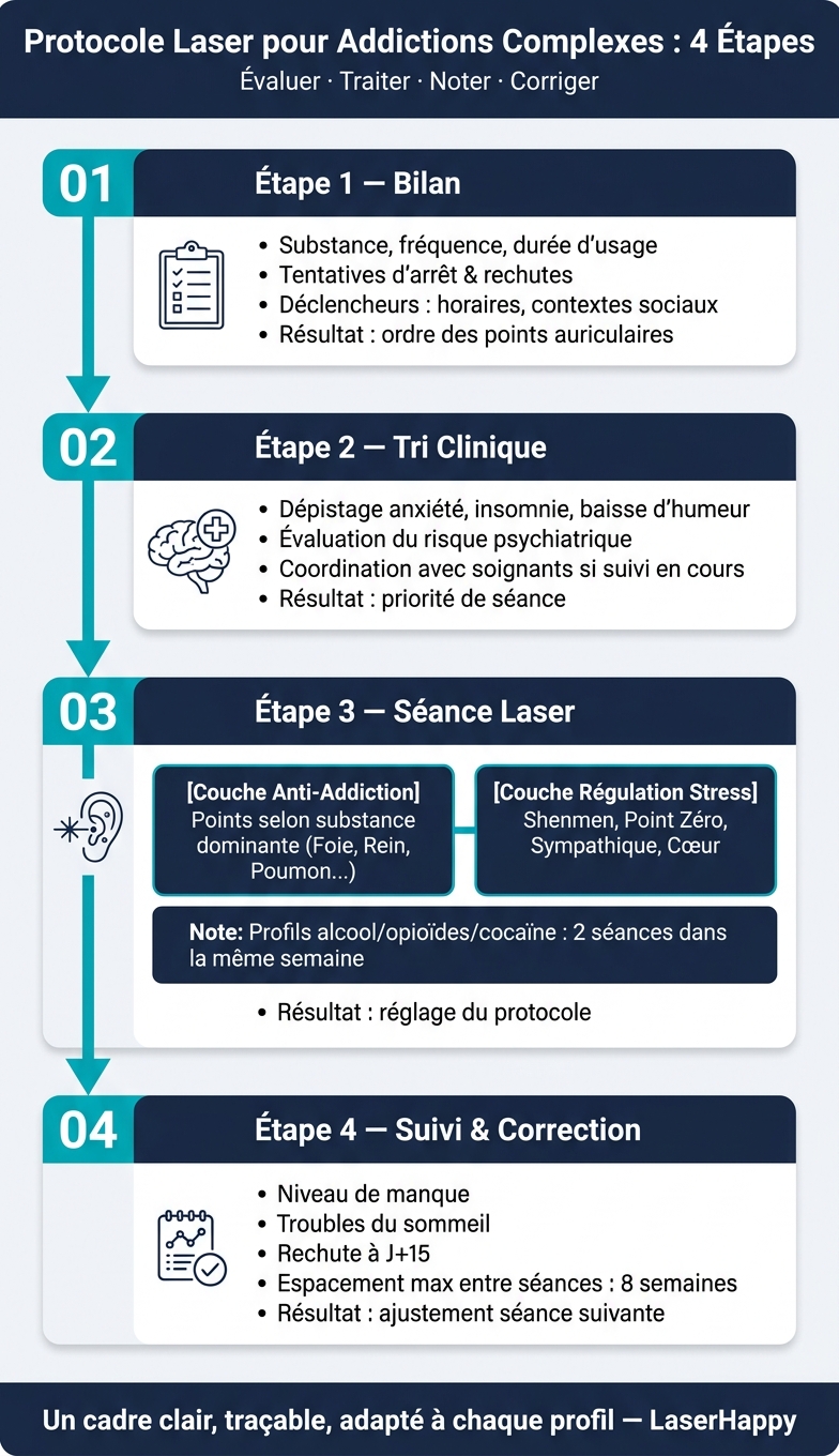 Protocole Laser Addiction : 4 Étapes Clés du Bilan à la Correction