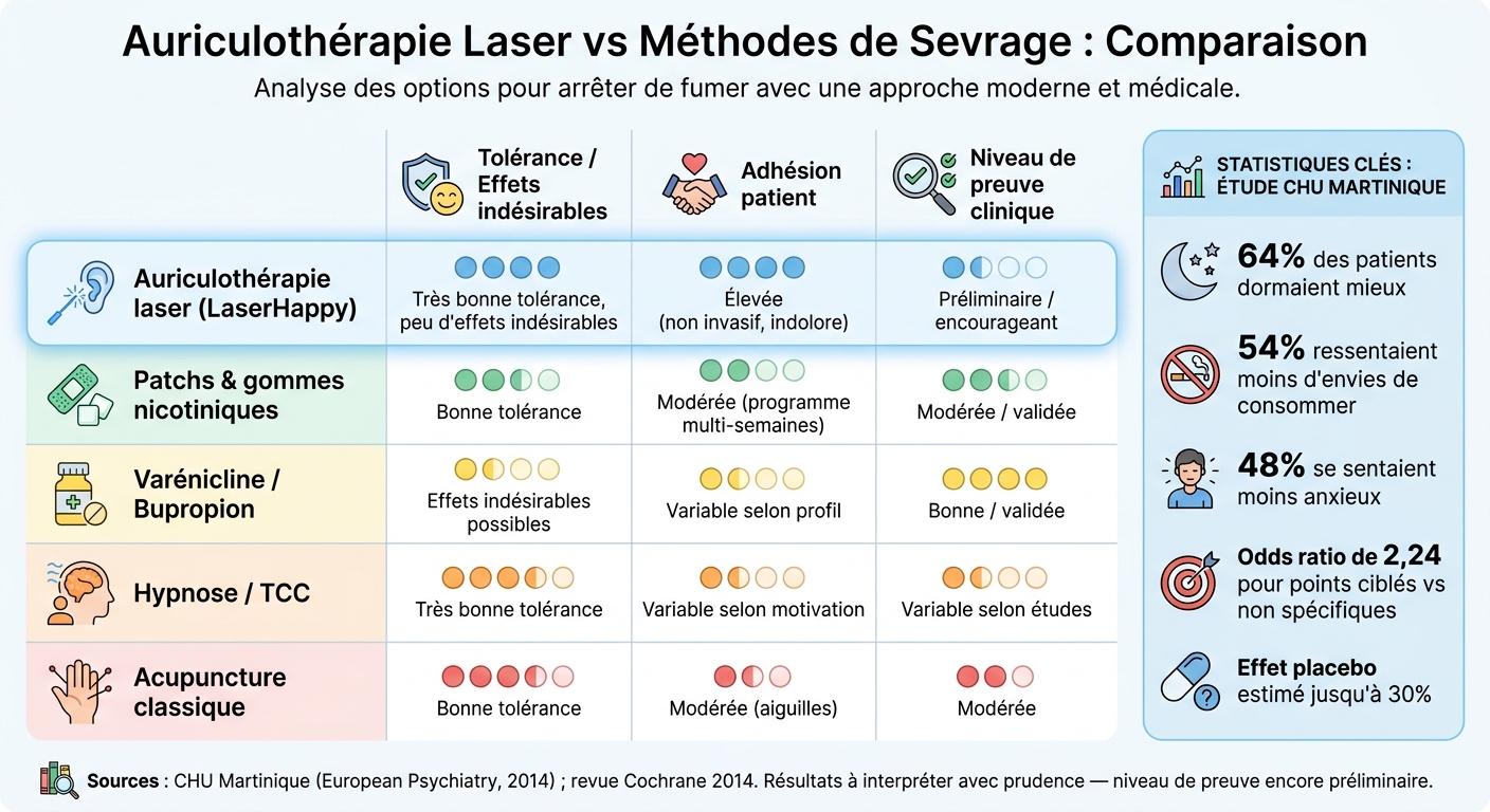 Auriculothérapie vs Méthodes de Sevrage Classiques : Comparaison des Options