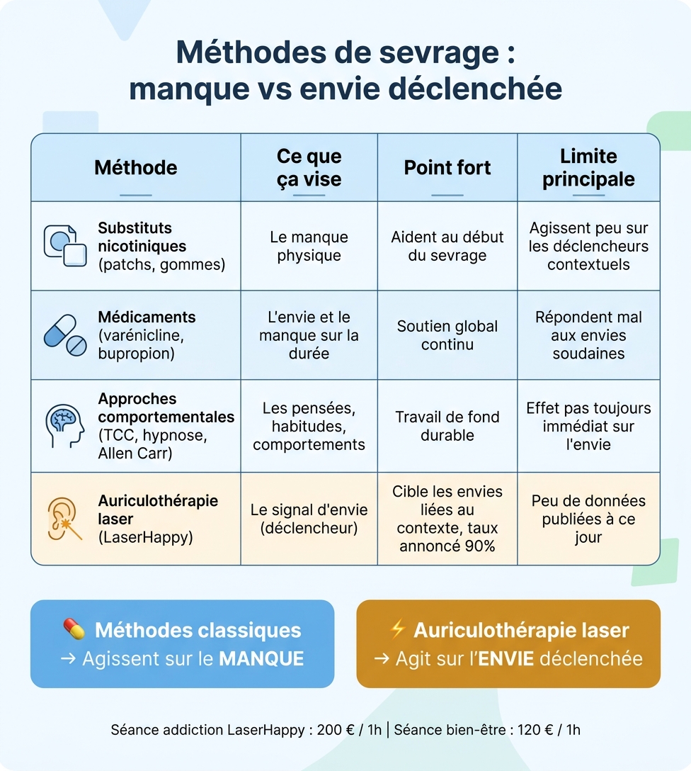 Méthodes de sevrage : manque vs envie déclenchée