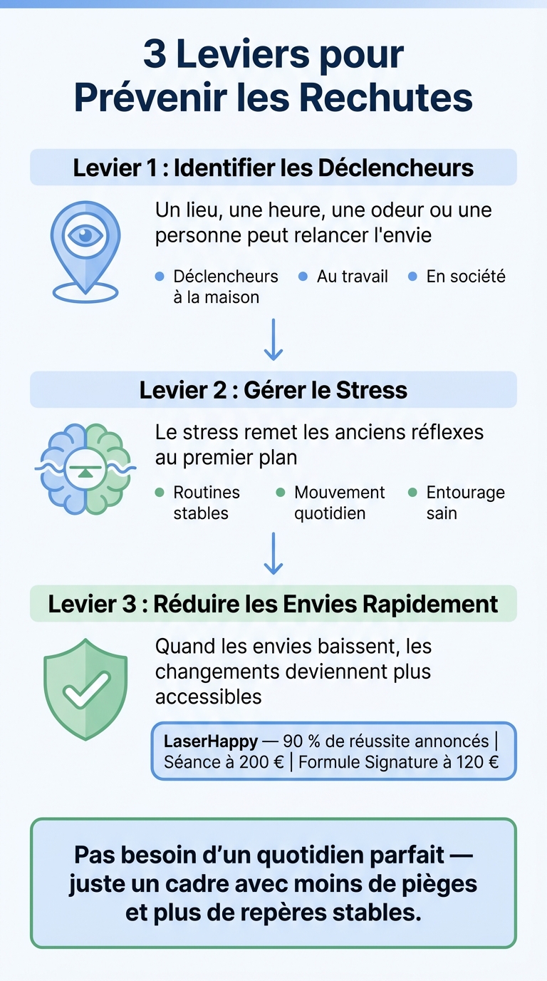 3 Leviers pour Prévenir les Rechutes : Environnement, Stress et Soutien