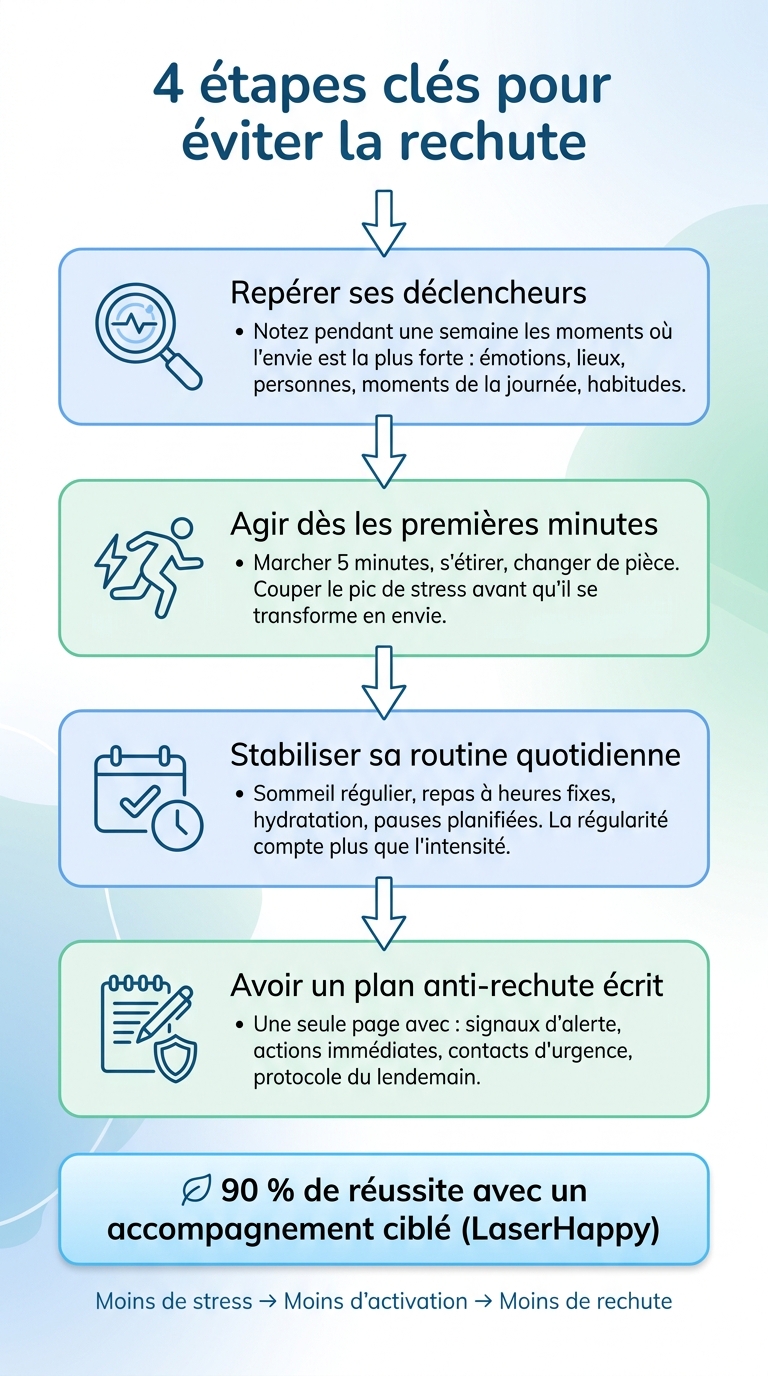 4 étapes clés pour éviter la rechute grâce à la gestion du stress