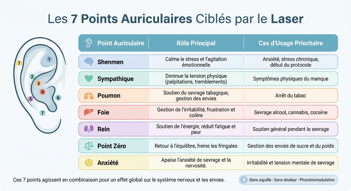 Les 7 Points Auriculaires Laser : Rôles et Usages