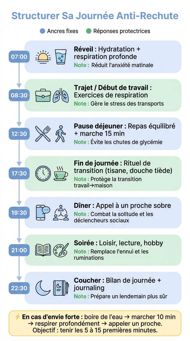 Structurer Sa Journée Anti-Rechute : Les 7 Étapes Clés