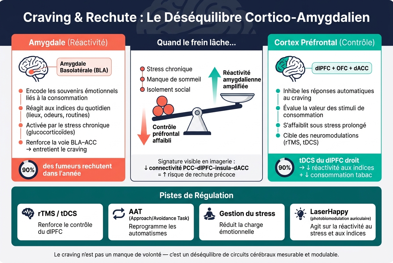 Craving & Rechute : Amygdale vs Cortex Préfrontal – Mécanismes et Solutions
