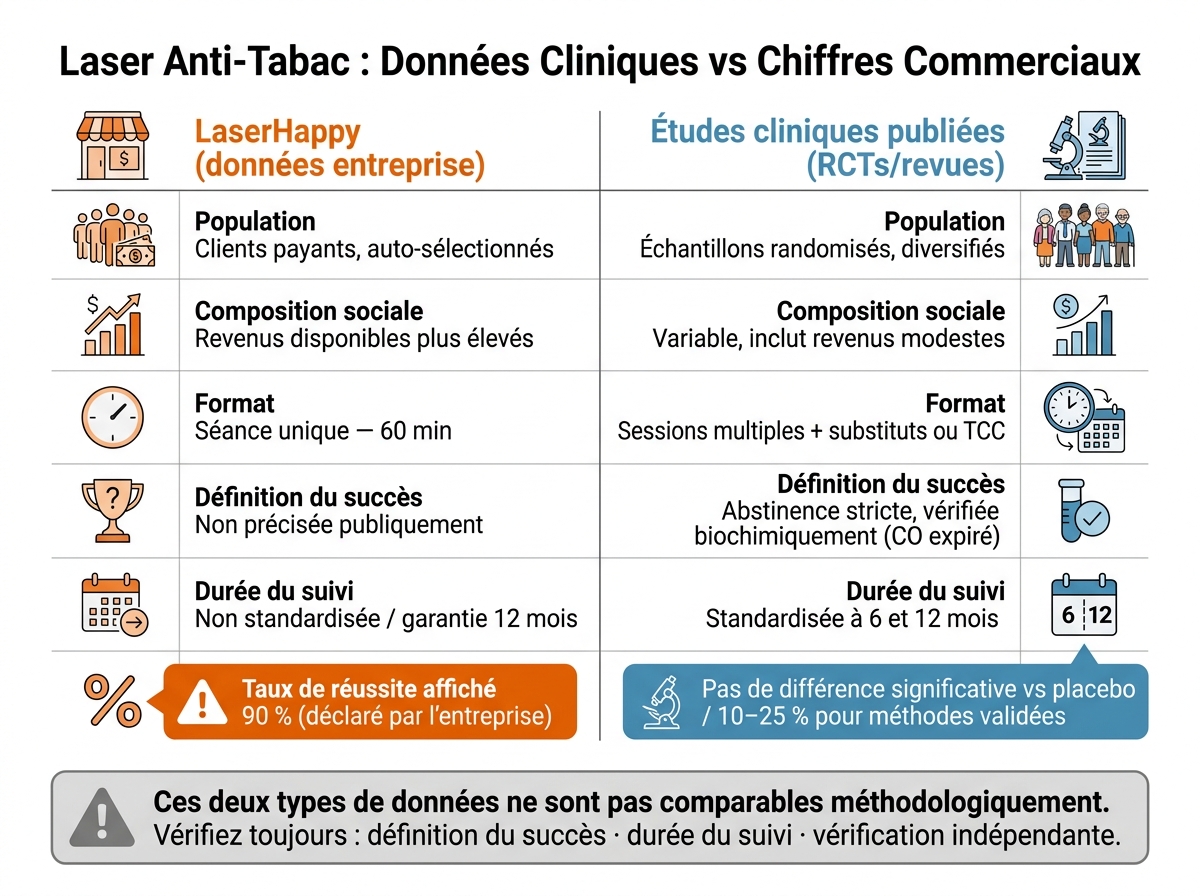 Laser Anti-Tabac : Données Cliniques vs Chiffres Commerciaux