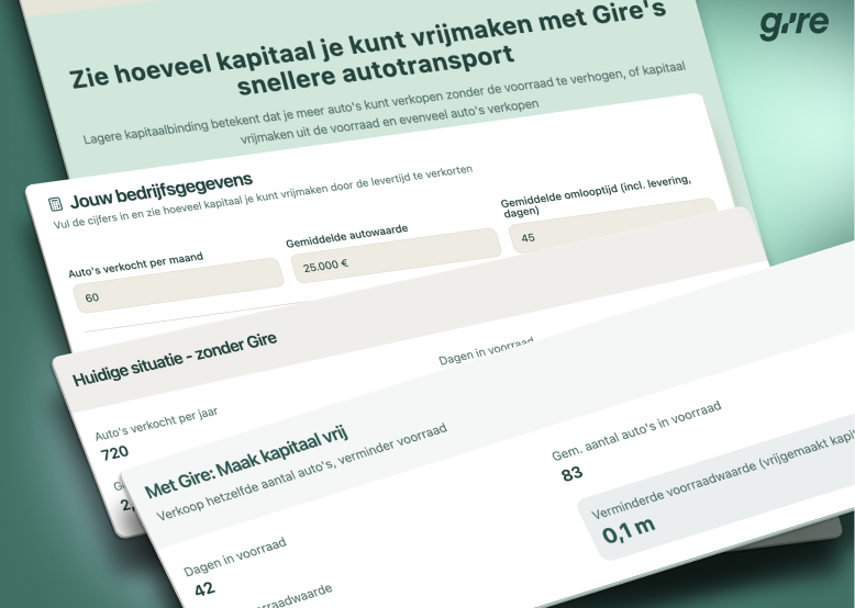 Illustratieve afbeelding van de Gire-rekenmachine