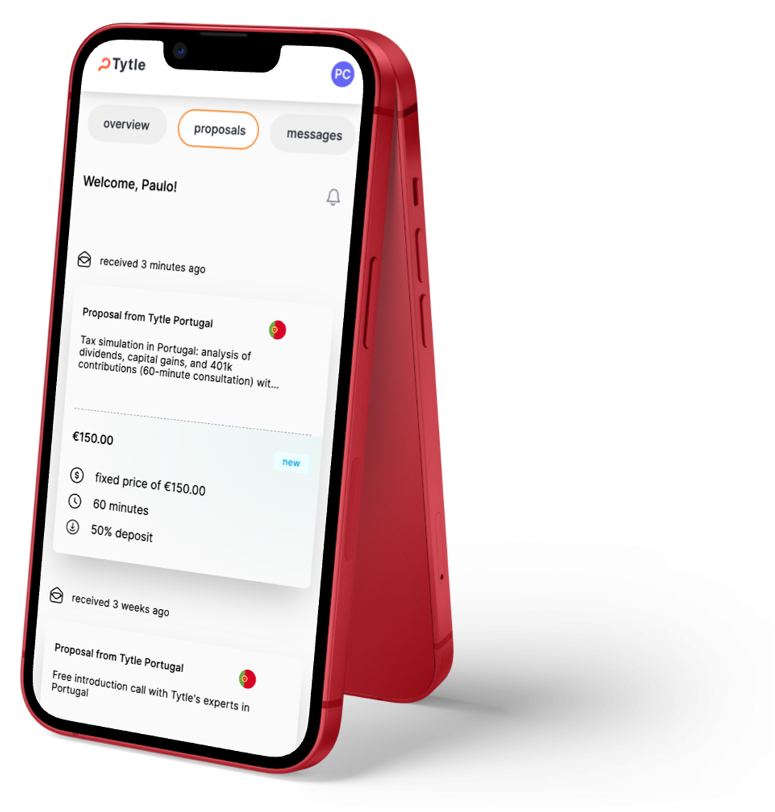 Iphone showcasing Tytle's mobile app