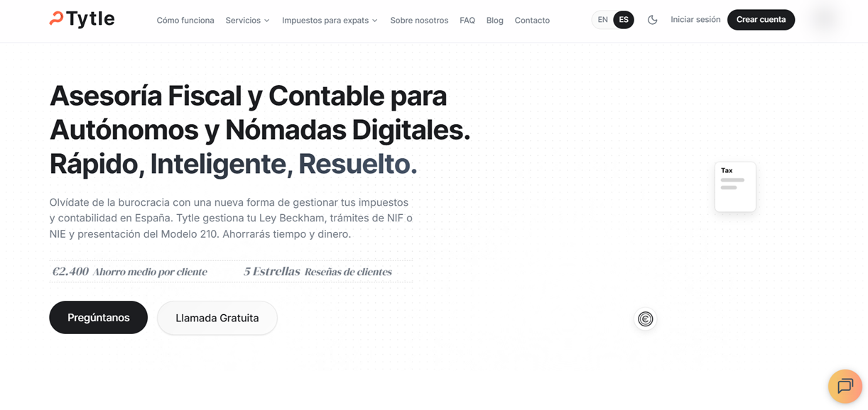 Servicios de Preparación Fiscal para Expatriados - Tytle