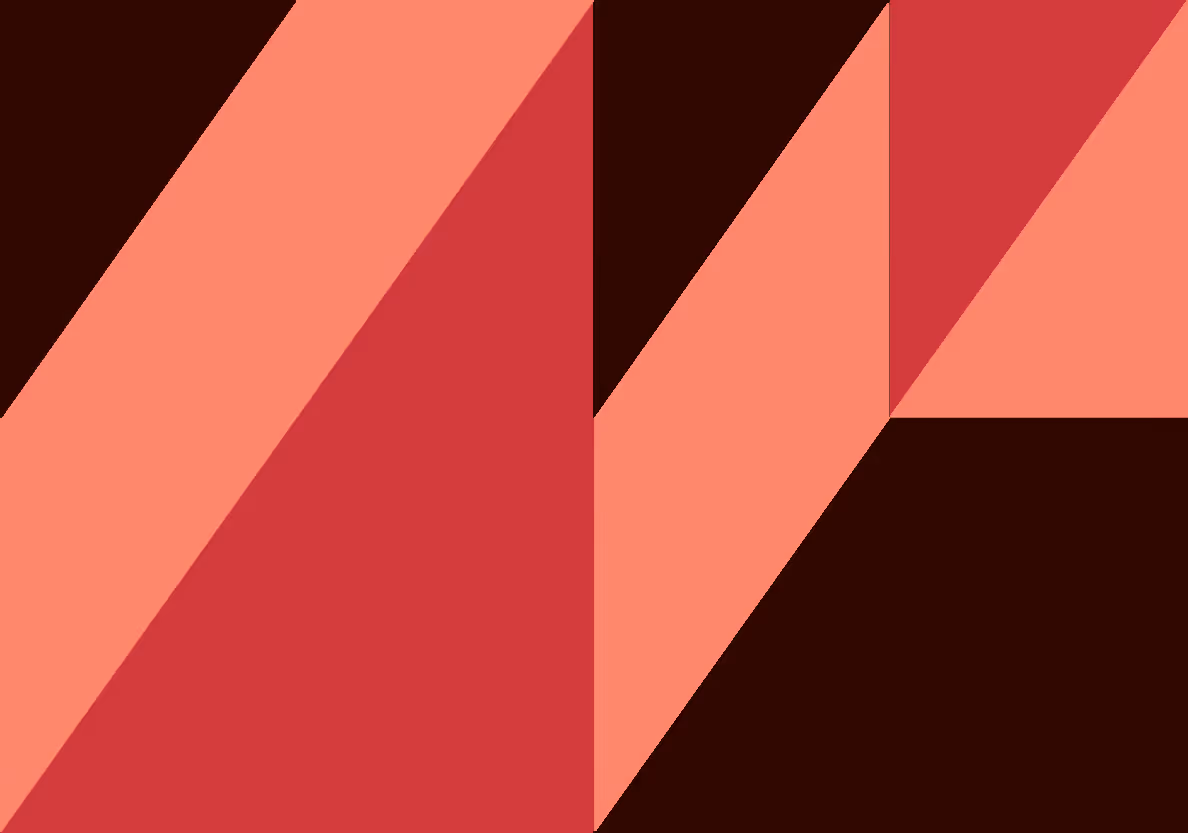 Red and pink abstract composition inspired by the Logiks visual identity