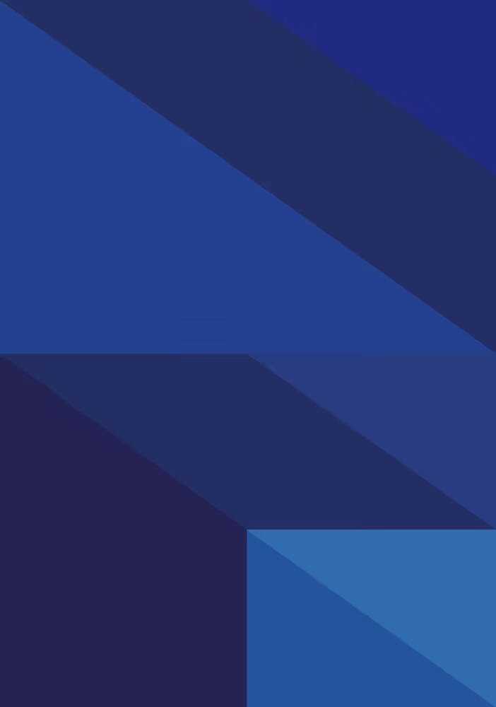Abstract geometric composition in shades of blue.