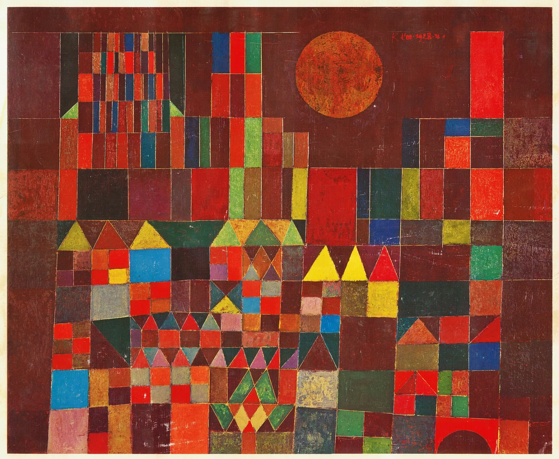 Castle and Sun by Paul Klee (1928).