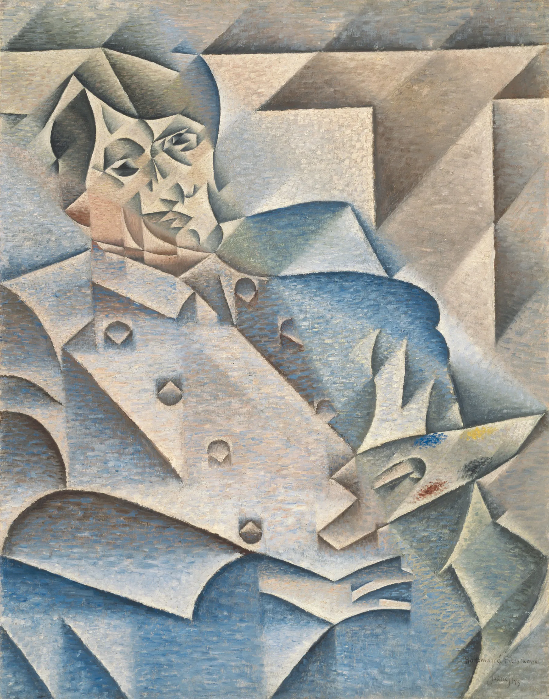 Portrait of Pablo Picasso by Juan Gris (1912).