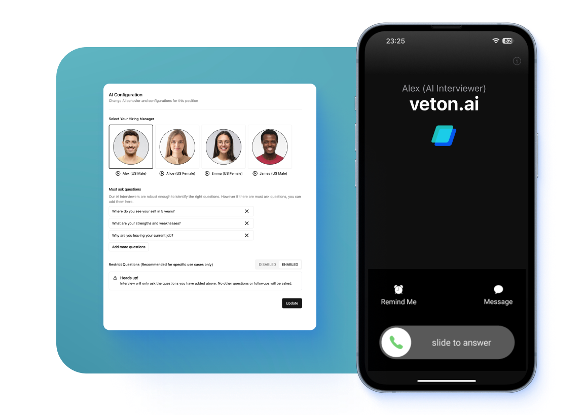 Veton Calling Phone UI