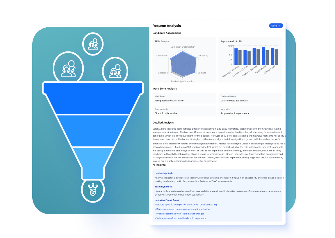 Resume analysis result UI