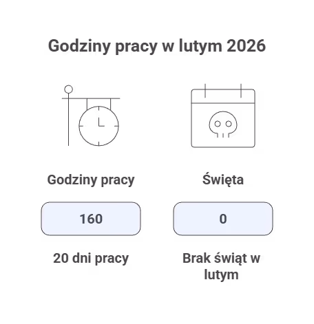 Jaki jest wymiar czasu pracy 2026 i luty?