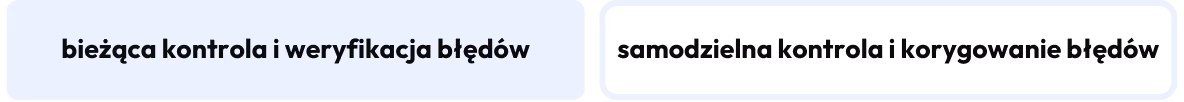 kontrola i weryfikacja błędów