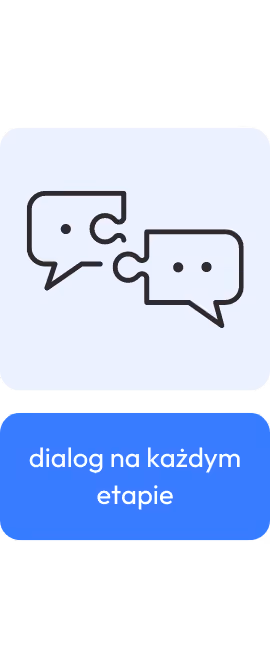 dialog na każdym etapie