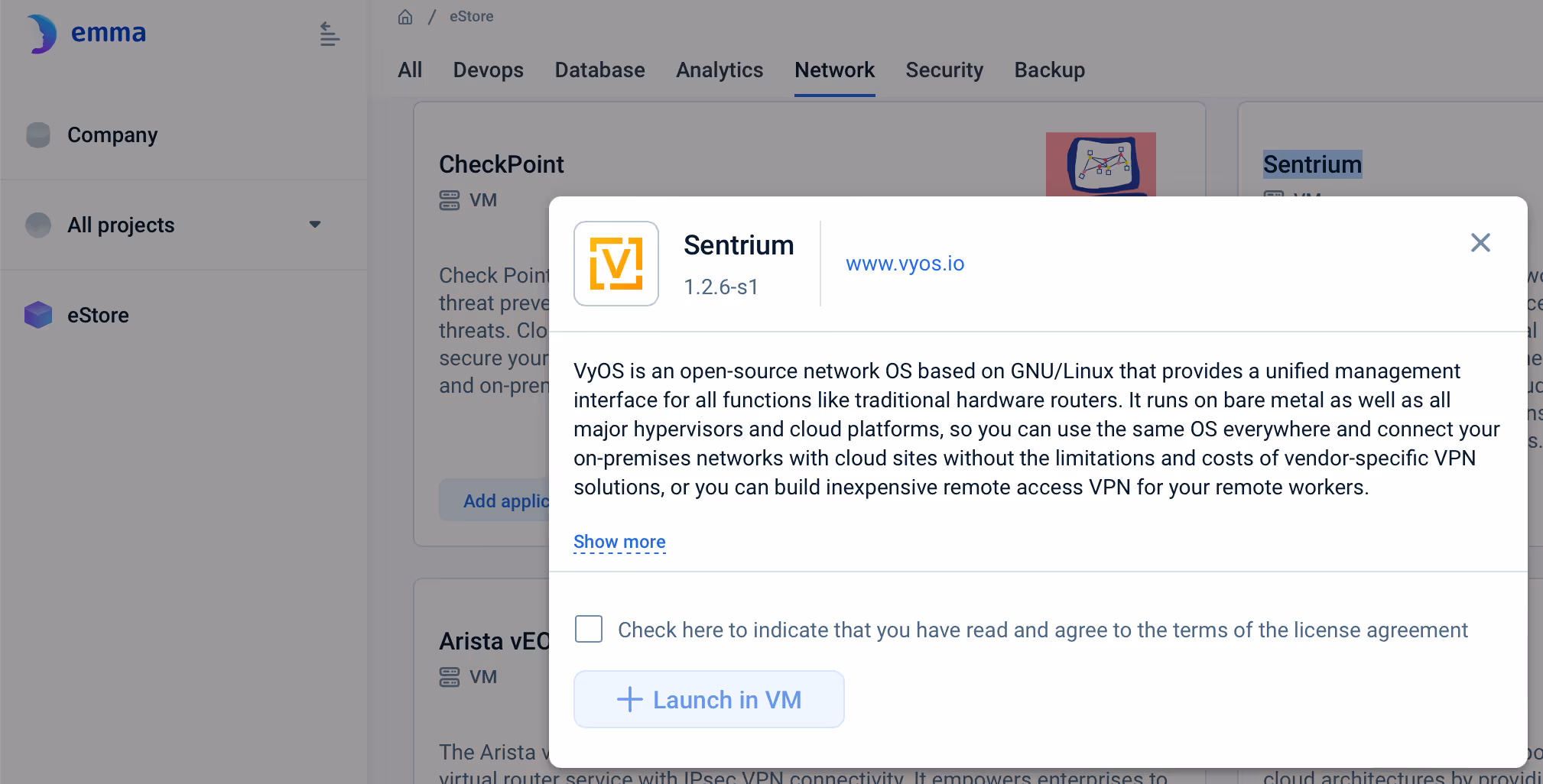 Sentrium VyOS Router