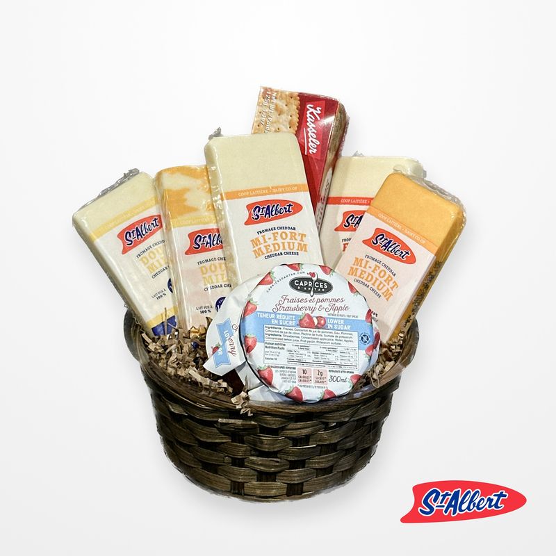 Small St-Albert cheese gift basket