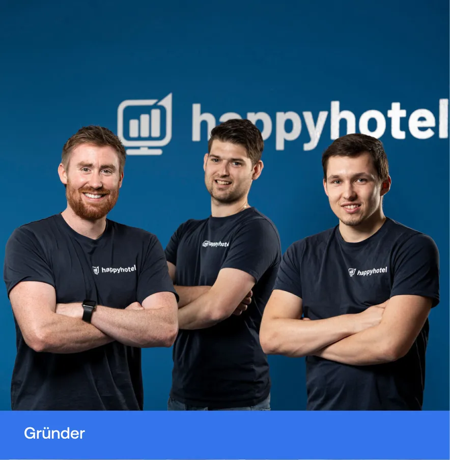 Founders of happyhotel: Rafael, Sebastian, Marius